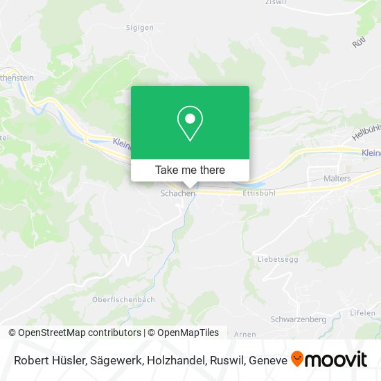 Robert Hüsler, Sägewerk, Holzhandel, Ruswil map