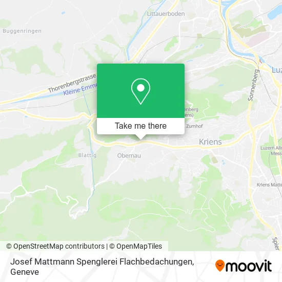 Josef Mattmann Spenglerei Flachbedachungen map