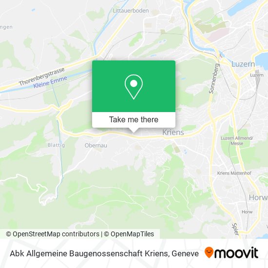 Abk Allgemeine Baugenossenschaft Kriens map