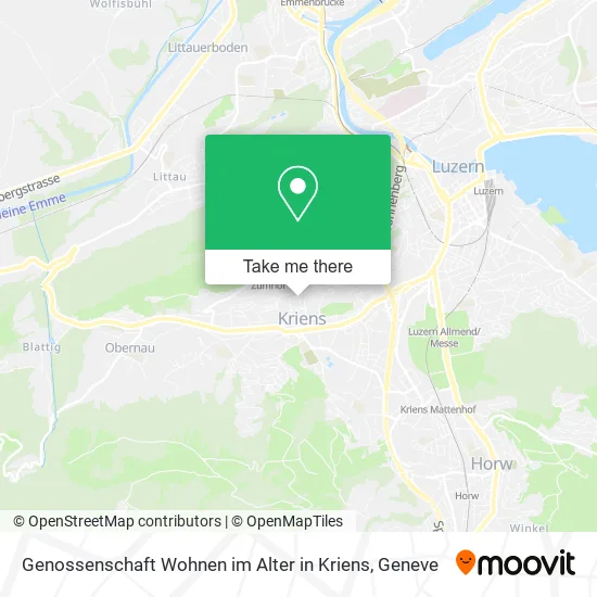 Genossenschaft Wohnen im Alter in Kriens map