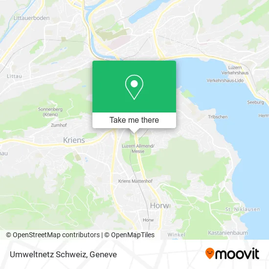 Umweltnetz Schweiz map