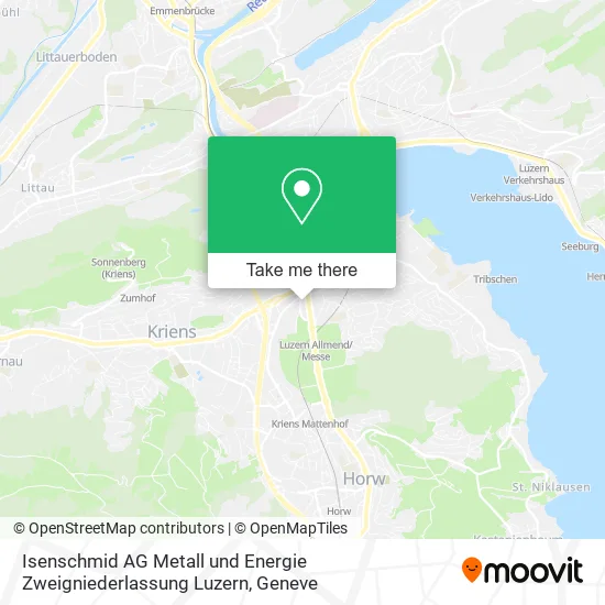 Isenschmid AG Metall und Energie Zweigniederlassung Luzern map