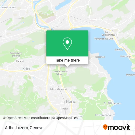 Adhs-Luzern map