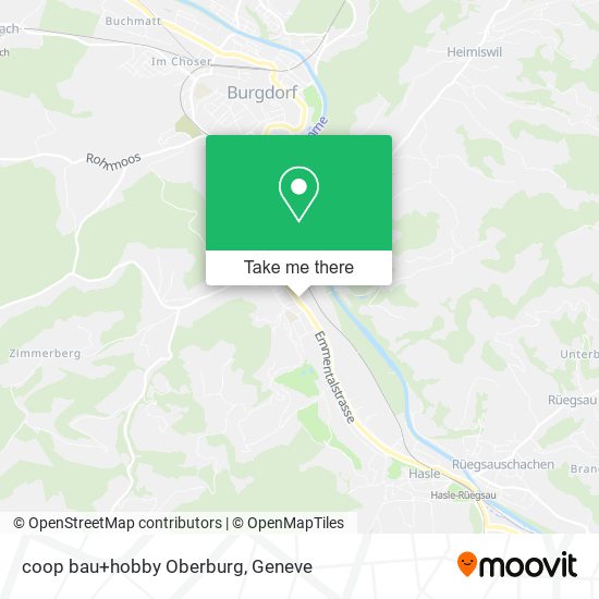 coop bau+hobby Oberburg map