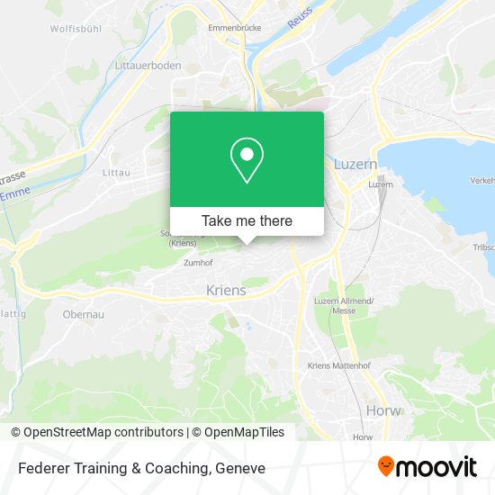 Federer Training & Coaching map