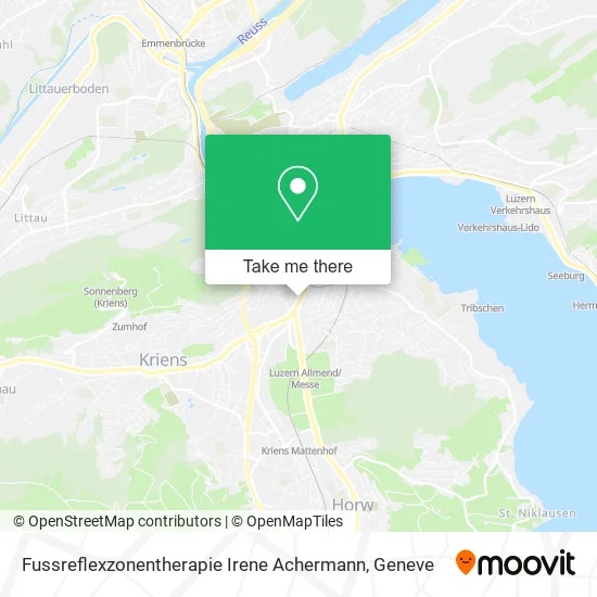 Fussreflexzonentherapie Irene Achermann map