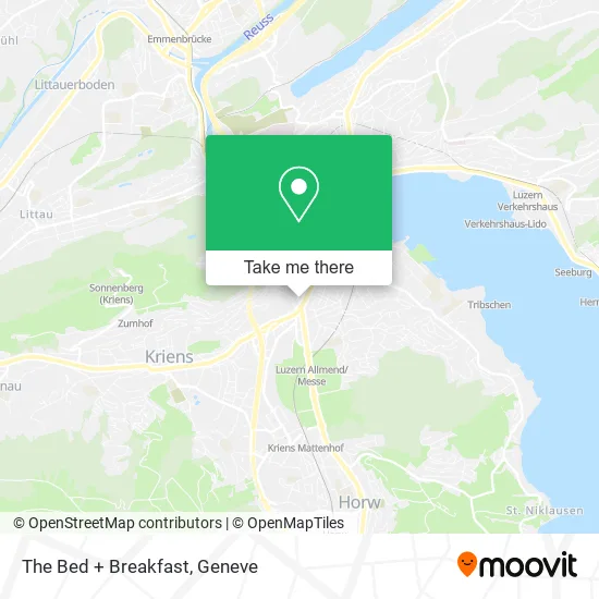 The Bed + Breakfast map