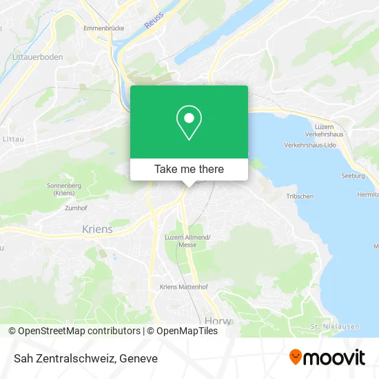 Sah Zentralschweiz map