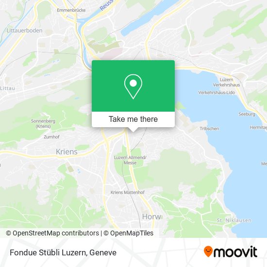 Fondue Stübli Luzern map