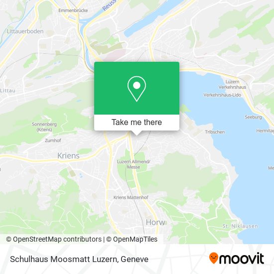 Schulhaus Moosmatt Luzern map