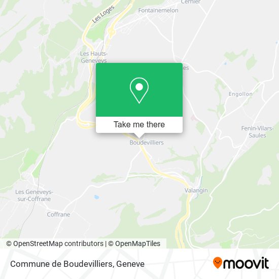Commune de Boudevilliers map