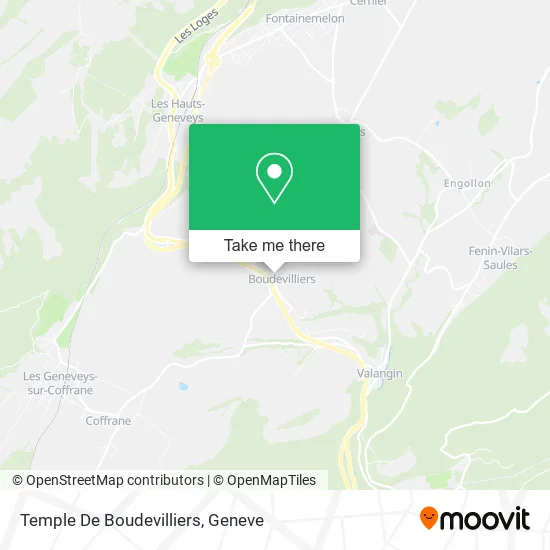 Temple De Boudevilliers map