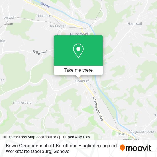 Bewo Genossenschaft Berufliche Eingliederung und Werkstätte Oberburg map