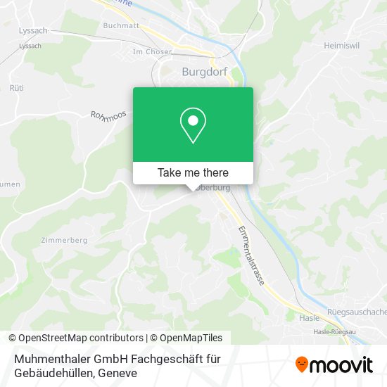 Muhmenthaler GmbH Fachgeschäft für Gebäudehüllen map