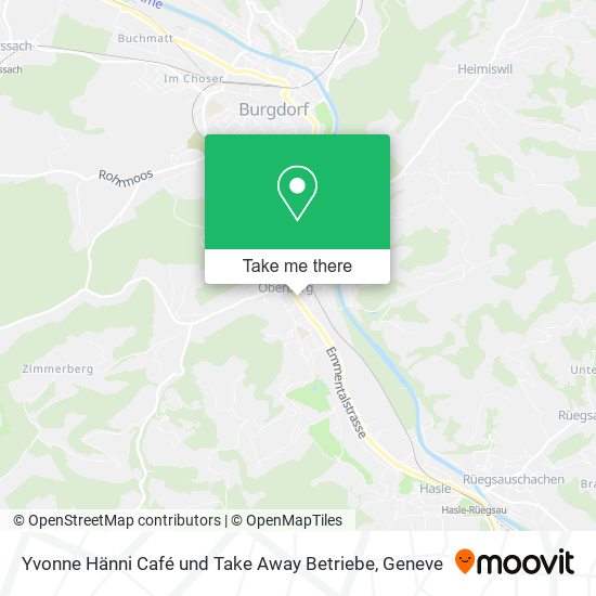 Yvonne Hänni Café und Take Away Betriebe map