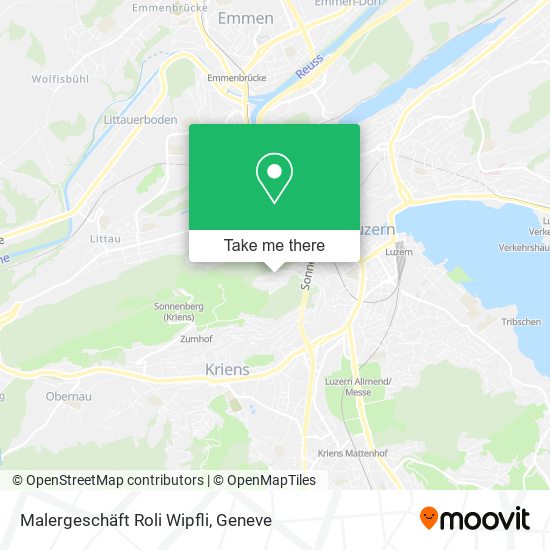 Malergeschäft Roli Wipfli map