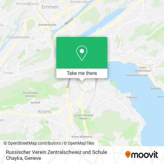 Russischer Verein Zentralschweiz und Schule Chayka map