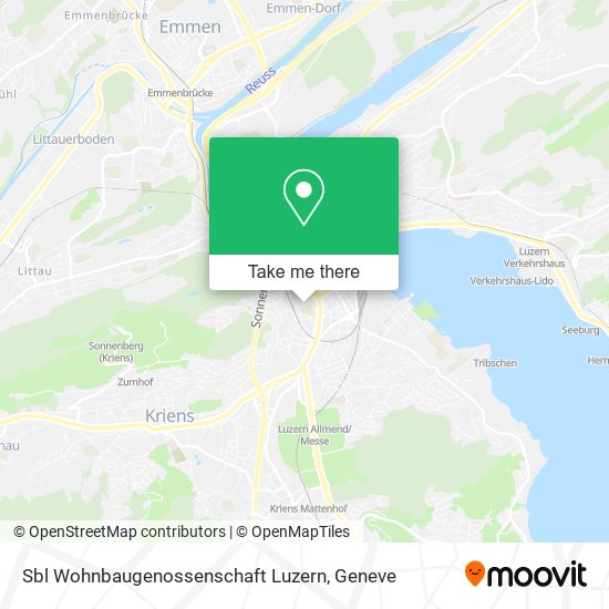 Sbl Wohnbaugenossenschaft Luzern map