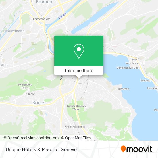 Unique Hotels & Resorts map