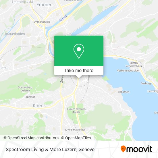 Spectroom Living & More Luzern map