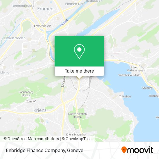 Enbridge Finance Company map