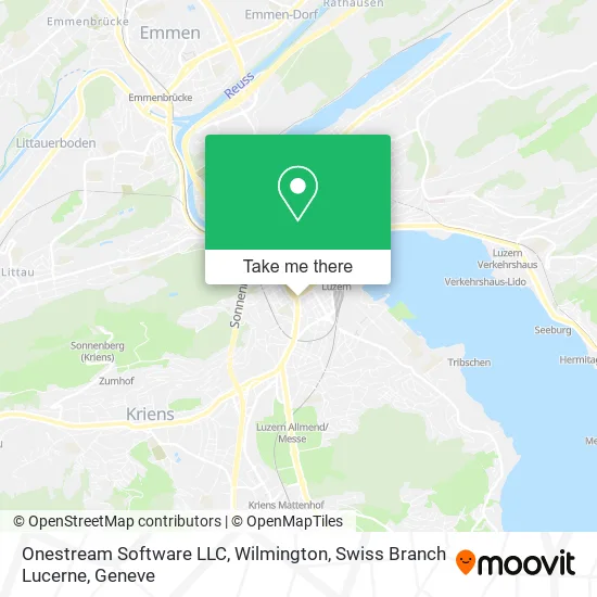 Onestream Software LLC, Wilmington, Swiss Branch Lucerne map