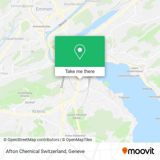 Afton Chemical Switzerland map
