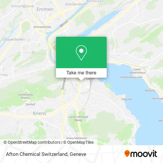 Afton Chemical Switzerland map