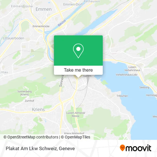Plakat Am Lkw Schweiz map