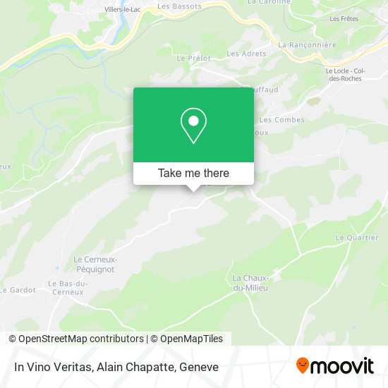 In Vino Veritas, Alain Chapatte map