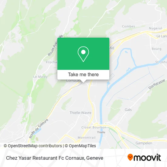 Chez Yasar Restaurant Fc Cornaux map