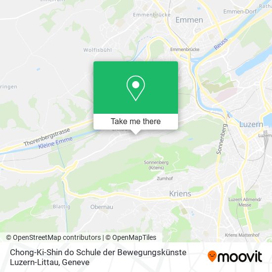 Chong-Ki-Shin do Schule der Bewegungskünste Luzern-Littau plan