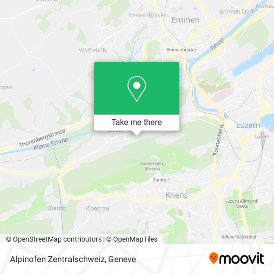 Alpinofen Zentralschweiz map