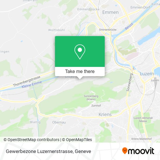 Gewerbezone Luzernerstrasse map