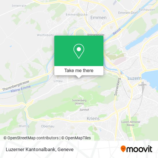 Luzerner Kantonalbank map