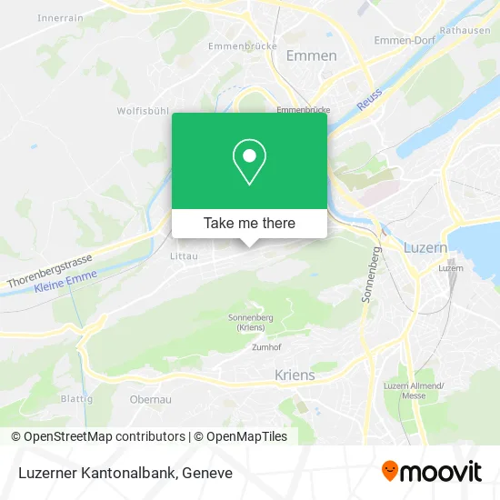 Luzerner Kantonalbank map