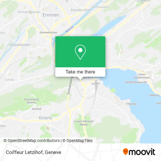 Coiffeur Letzihof map