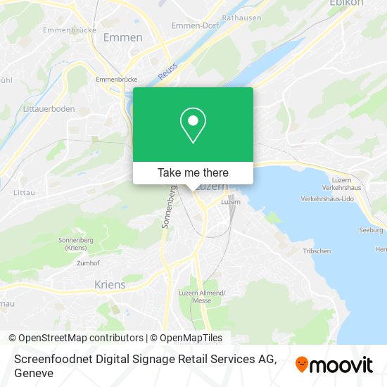 Screenfoodnet Digital Signage Retail Services AG plan