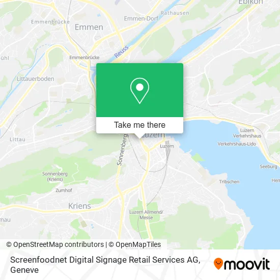 Screenfoodnet Digital Signage Retail Services AG map