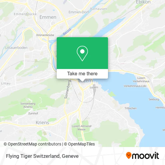 Flying Tiger Switzerland map