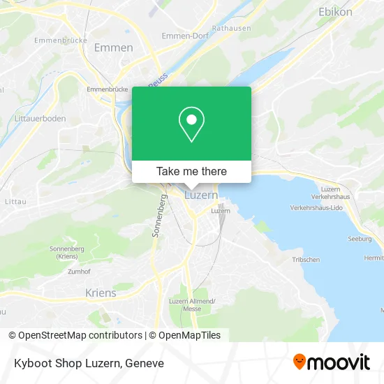 Kyboot Shop Luzern map