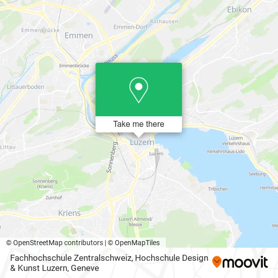 Fachhochschule Zentralschweiz, Hochschule Design & Kunst Luzern map