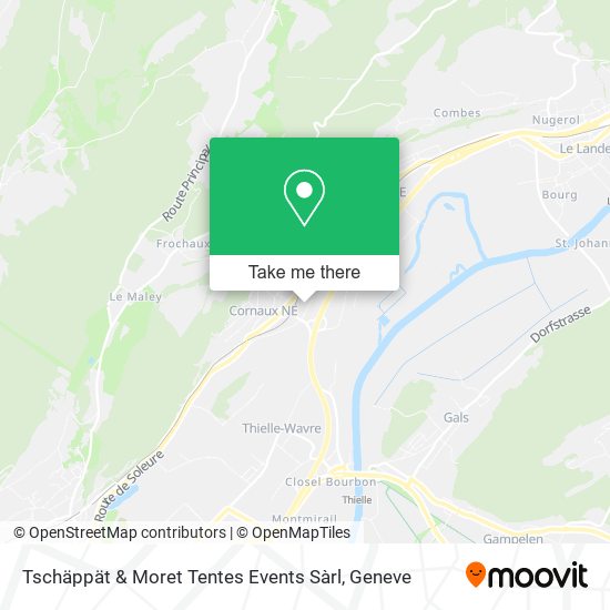Tschäppät & Moret Tentes Events Sàrl map