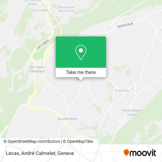 Lecas, André Calmelet map