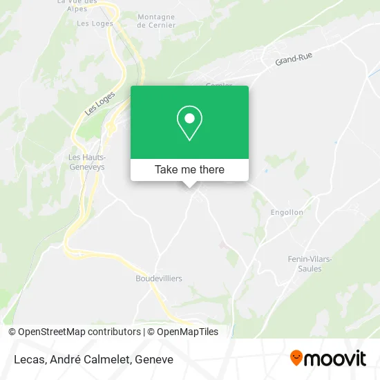 Lecas, André Calmelet map