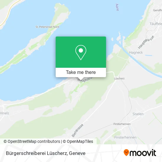 Bürgerschreiberei Lüscherz map