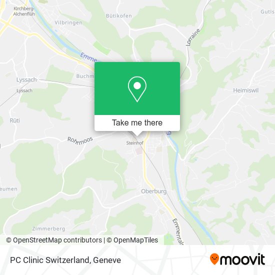 PC Clinic Switzerland map