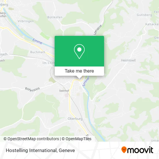 Hostelling International map