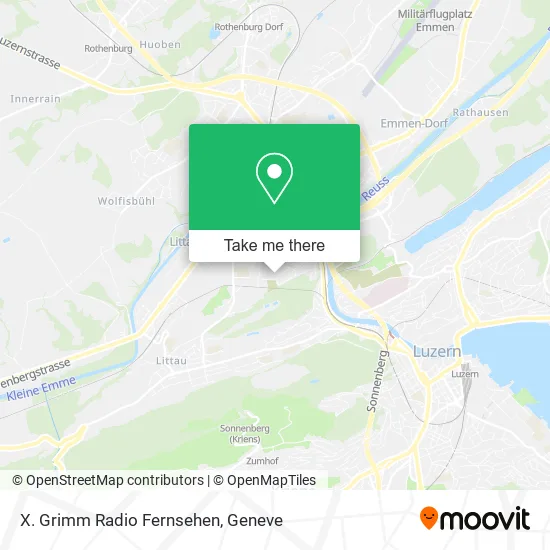 X. Grimm Radio Fernsehen map