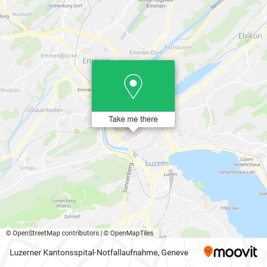 Luzerner Kantonsspital-Notfallaufnahme map